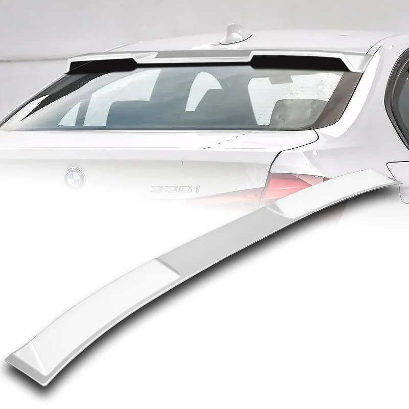 W-Power ABS VIP-Style Rear Widow Roof Visor Wing Spoiler For 2012 - 2018 BMW 3-Series F30 F80 M3 Sedan -Pearl White - Image 5