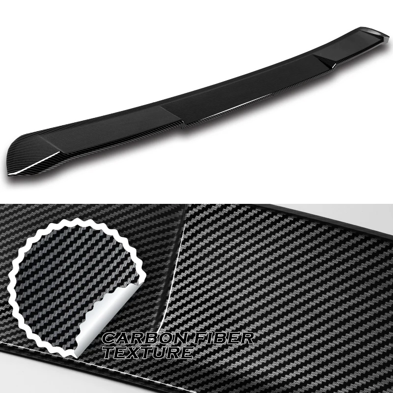 W-Power ABS VIP-Style Rear Widow Roof Visor Wing Spoiler For 2013 - 2020 Lexus GS350 GS450 GS-F Sedan -Carbon Fiber Look - Image 2