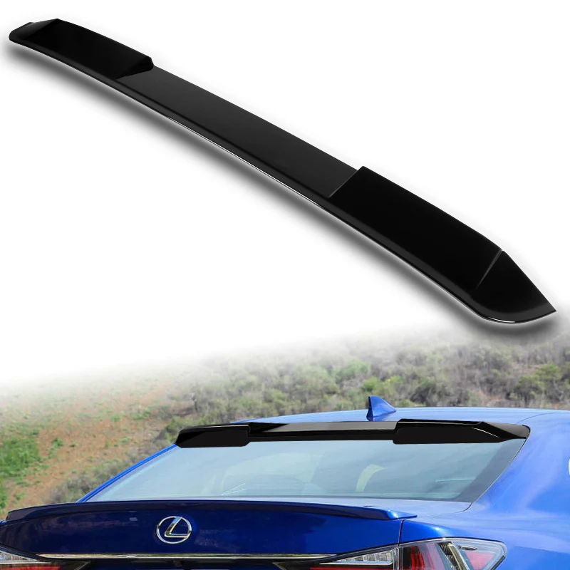 W-Power ABS VIP-Style Rear Widow Roof Visor Wing Spoiler For 2013 - 2020 Lexus GS350 GS450 GS-F Sedan -Pearl Black - Image 5