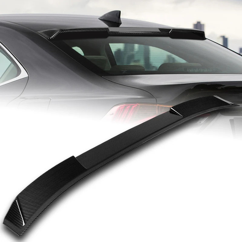 W-Power ABS VIP-Style Rear Widow Roof Visor Wing Spoiler For 2014-2020 Lexus IS300 IS350 -Carbon Fiber Look - Image 7