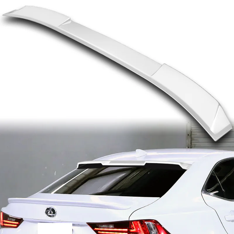 W-Power ABS VIP-Style Rear Widow Roof Visor Wing Spoiler For 2014-2020 Lexus IS300 IS350 -Pearl White - Image 6
