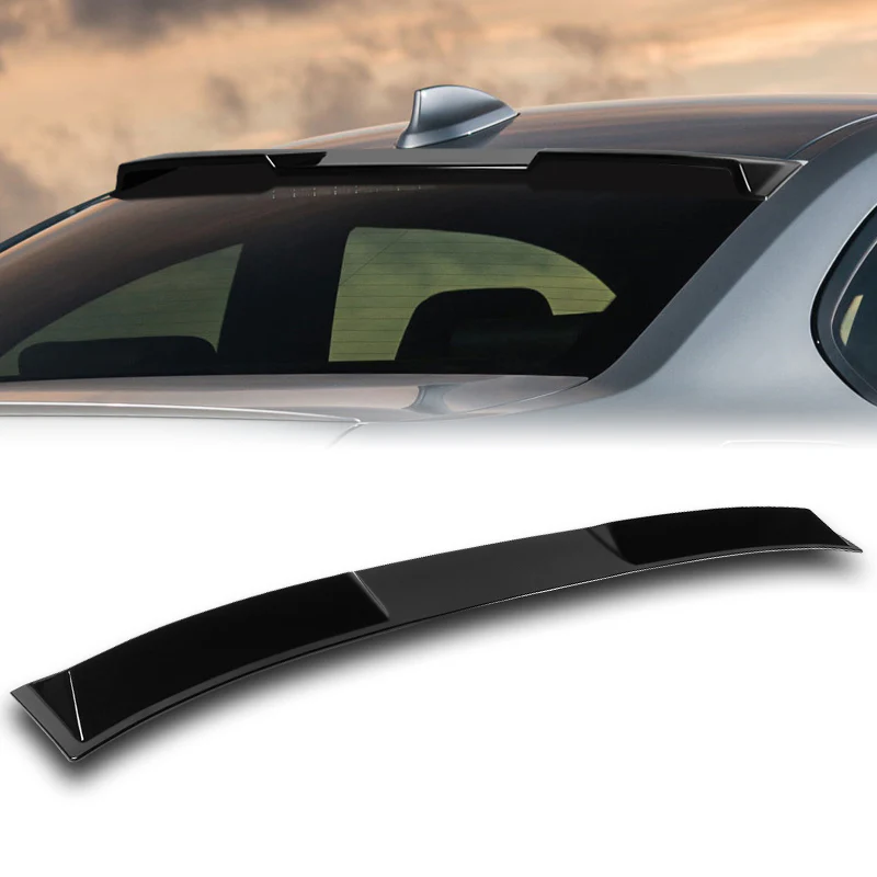 W-Power ABS VIP-Style Rear Widow Roof Visor Wing Spoiler For 2014- 2021 BMW 2-Series F22 F87 M2 Coupe -Pearl Black - Image 6