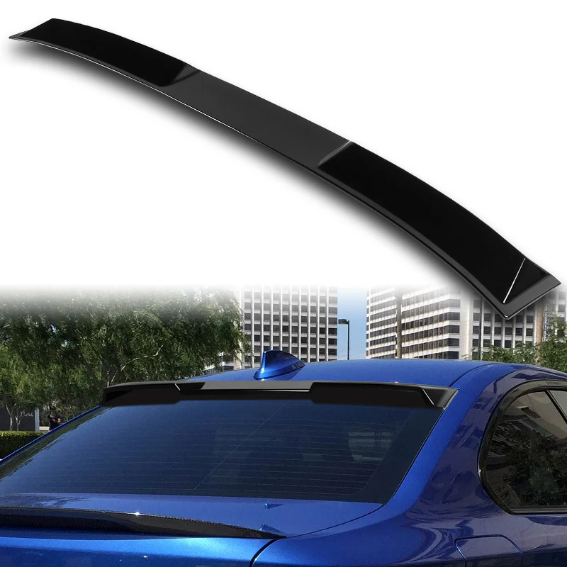 W-Power ABS VIP-Style Rear Widow Roof Visor Wing Spoiler For 2014- 2021 BMW 2-Series F22 F87 M2 Coupe -Pearl Black - Image 7