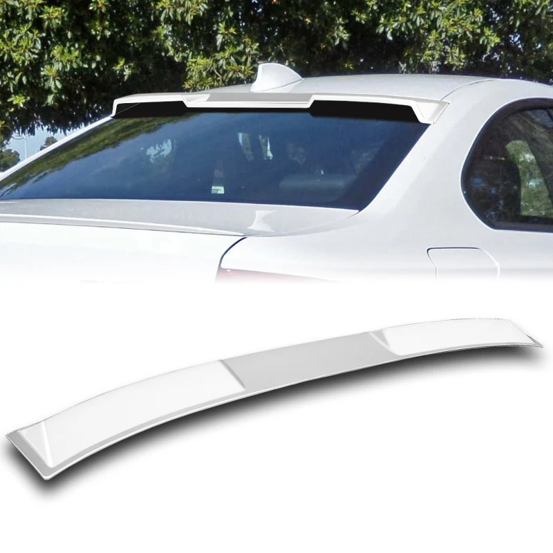 W-Power ABS VIP-Style Rear Widow Roof Visor Wing Spoiler For 2014- 2021 BMW 2-Series F22 F87 M2 Coupe -Pearl White - Image 6
