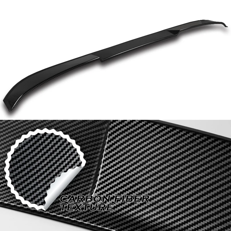 W-Power ABS VIP-Style Rear Widow Roof Visor Wing Spoiler For 2016 - 2020 Kia Optima -Carbon Fiber Look - Image 2
