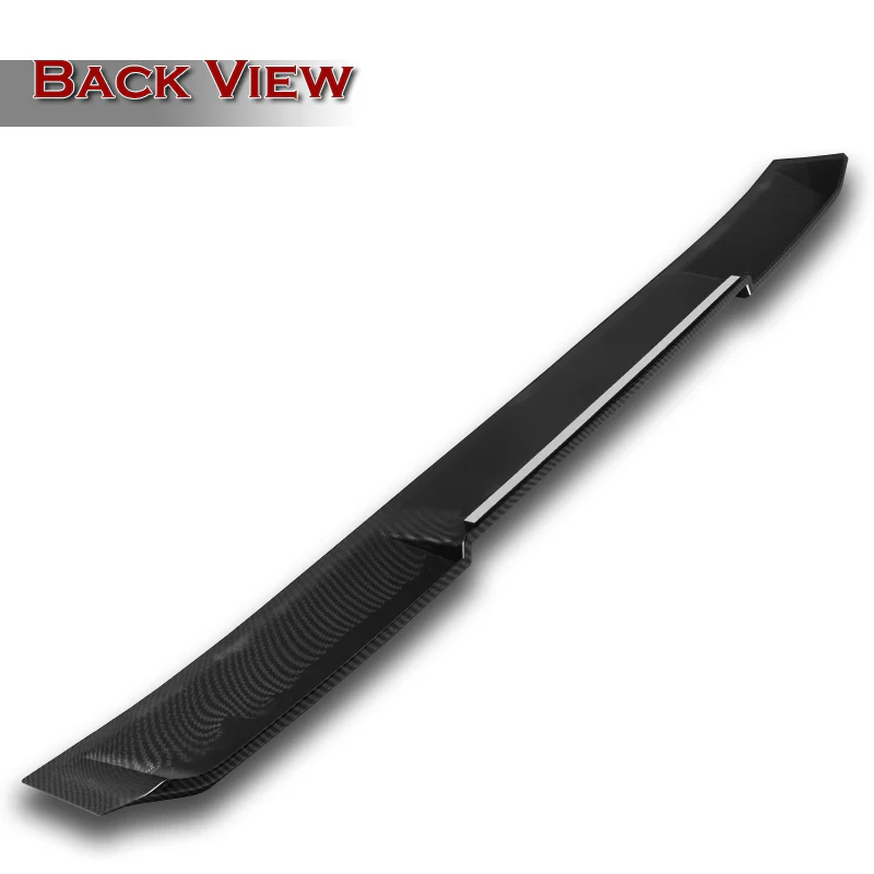 W-Power ABS VIP-Style Rear Widow Roof Visor Wing Spoiler For 2016 - 2023 Nissan Maxima -Carbon Fiber Look - Image 4
