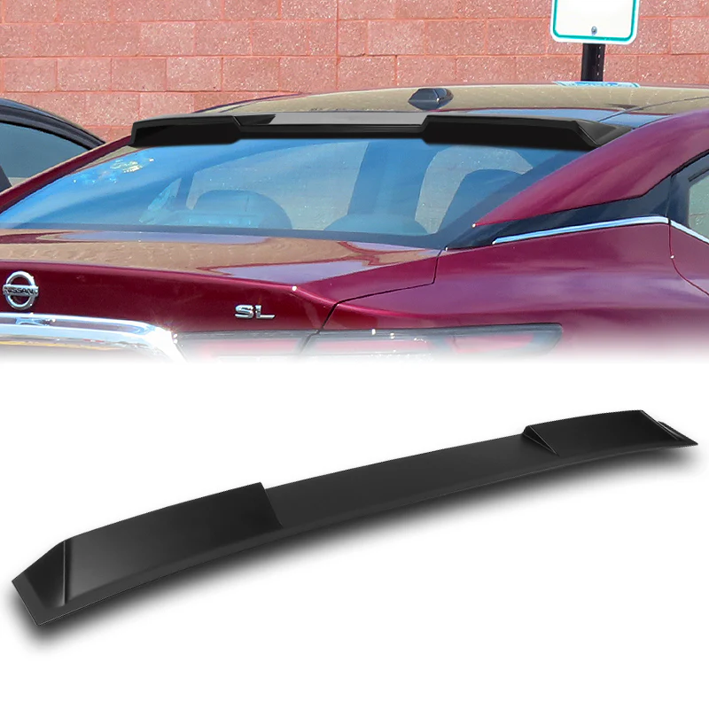 W-Power ABS VIP-Style Rear Widow Roof Visor Wing Spoiler For 2016 - 2023 Nissan Maxima -Unpainted Matte Black - Image 5