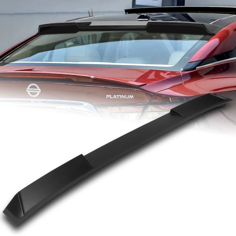 W-Power ABS VIP-Style Rear Widow Roof Visor Wing Spoiler For 2016 - 2023 Nissan Maxima -Unpainted Matte Black - Image 7