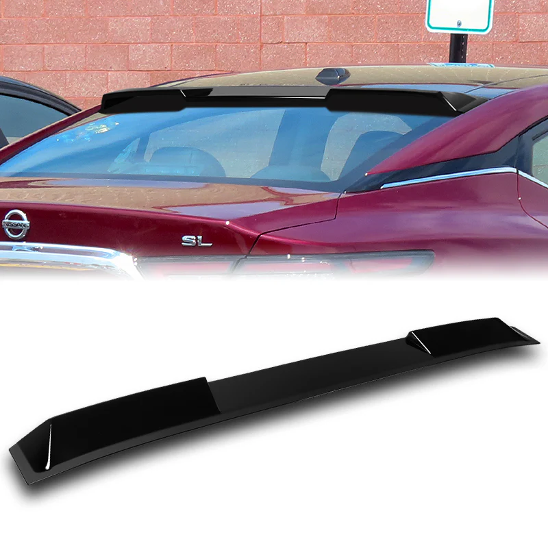 W-Power ABS VIP-Style Rear Widow Roof Visor Wing Spoiler For 2016 - 2023 Nissan Maxima -Pearl Black - Image 6