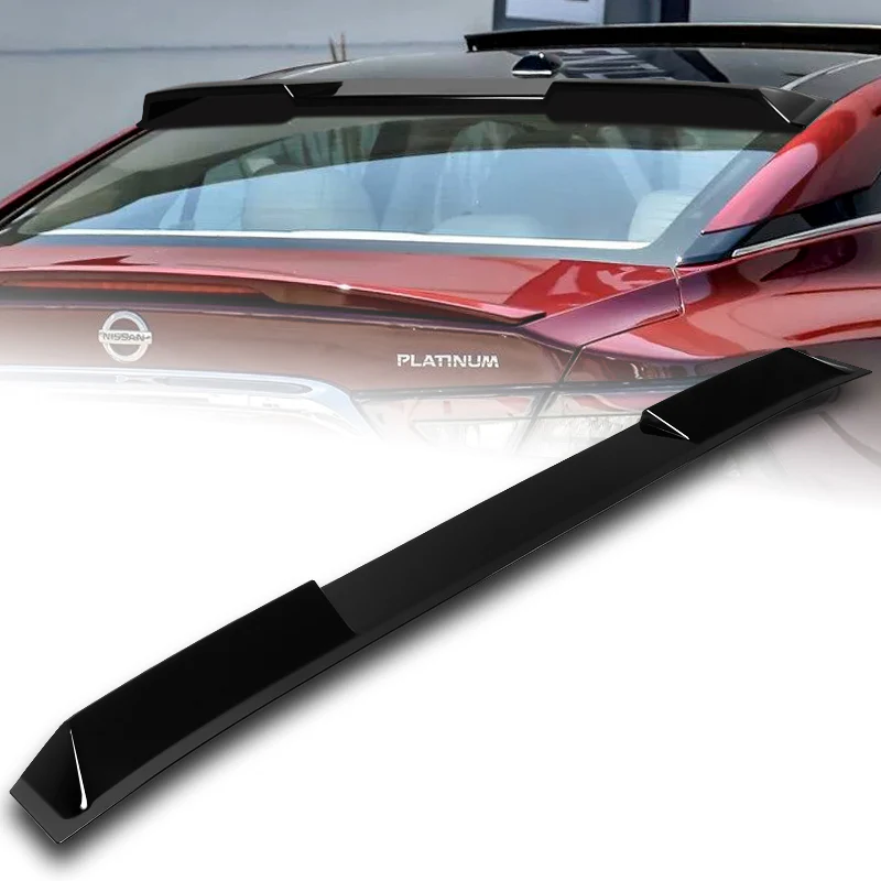 W-Power ABS VIP-Style Rear Widow Roof Visor Wing Spoiler For 2016 - 2023 Nissan Maxima -Pearl Black - Image 7