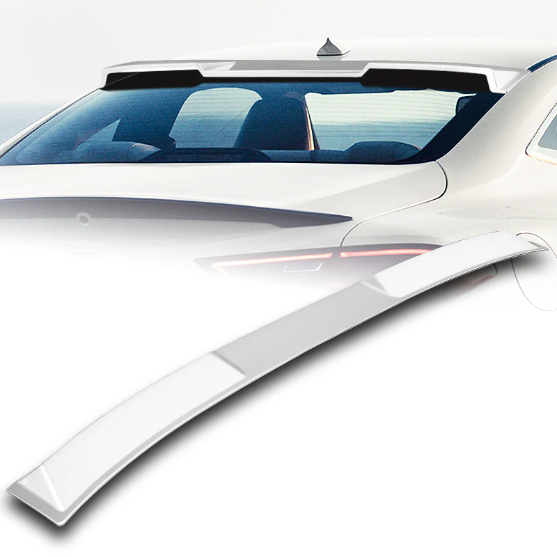 W-Power ABS VIP-Style Rear Widow Roof Visor Wing Spoiler For 2017- 2022 Infiniti Q60 Coupe -Pearl White - Image 5