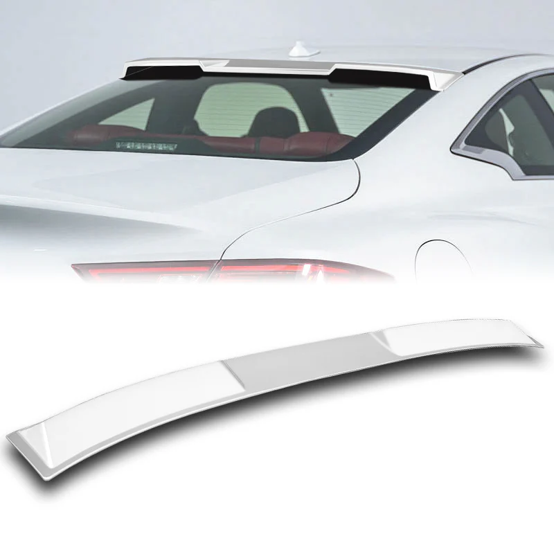 W-Power ABS VIP-Style Rear Widow Roof Visor Wing Spoiler For 2017- 2022 Infiniti Q60 Coupe -Pearl White - Image 6