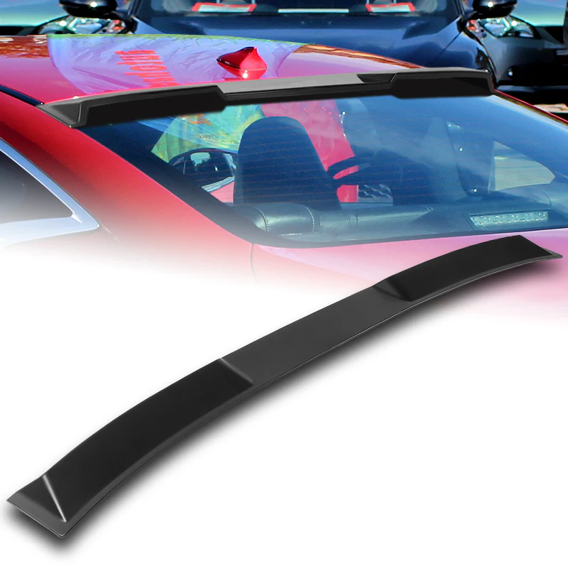 W-Power ABS VIP-Style Rear Widow Roof Visor Wing Spoiler For 2017- 2022 Infiniti Q60 Coupe -Unpainted Matte Black - Image 7