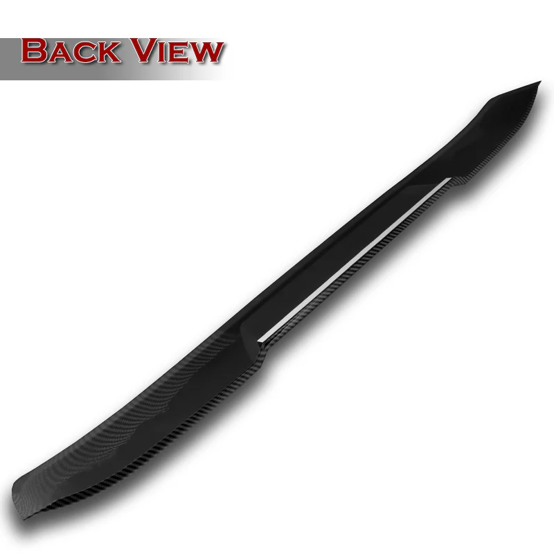 W-Power ABS VIP-Style Rear Widow Roof Visor Wing Spoiler For 2017 - 2023 Alfa Romeo Giulia -Carbon Fiber Look - Image 4