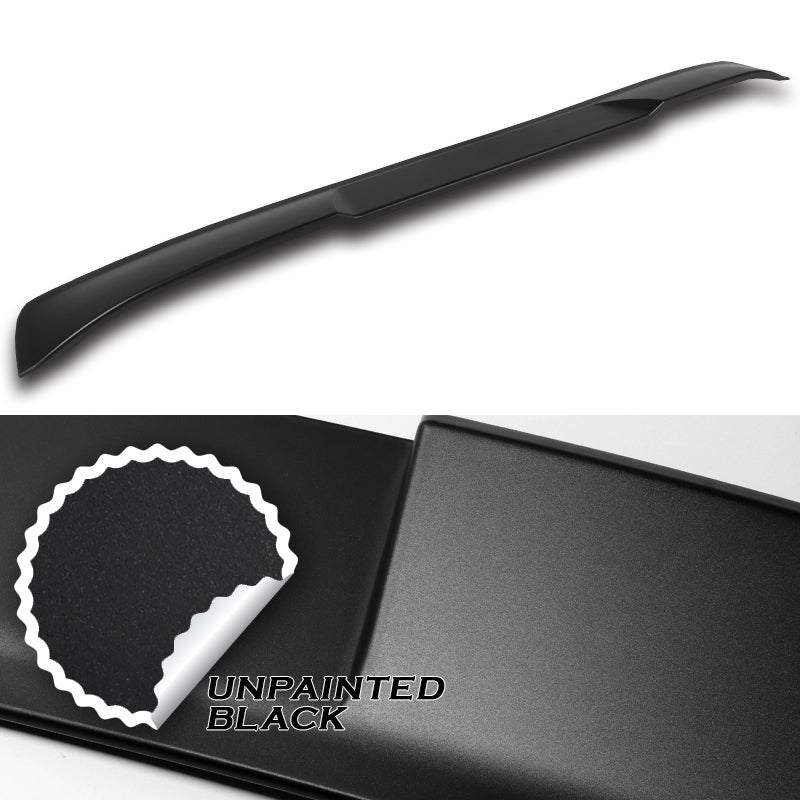 W-Power ABS VIP-Style Rear Widow Roof Visor Wing Spoiler For 2017 - 2023 Alfa Romeo Giulia -Unpainted Matte Black - Image 2