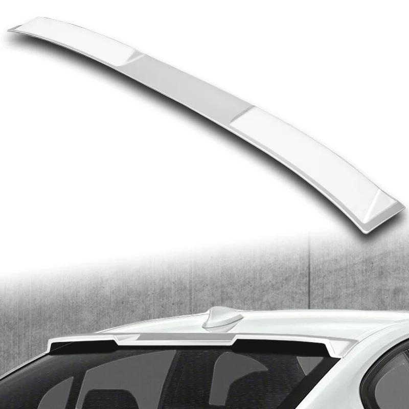 W-Power ABS VIP-Style Rear Widow Roof Visor Wing Spoiler For 2017- 2023 BMW 5-Series G30 F90 M5 Sedan -Pearl White - Image 5