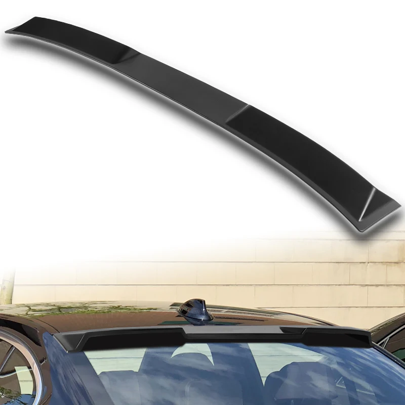 W-Power ABS VIP-Style Rear Widow Roof Visor Wing Spoiler For 2017- 2023 BMW 5-Series G30 F90 M5 Sedan -Unpainted Matte Black - Image 5