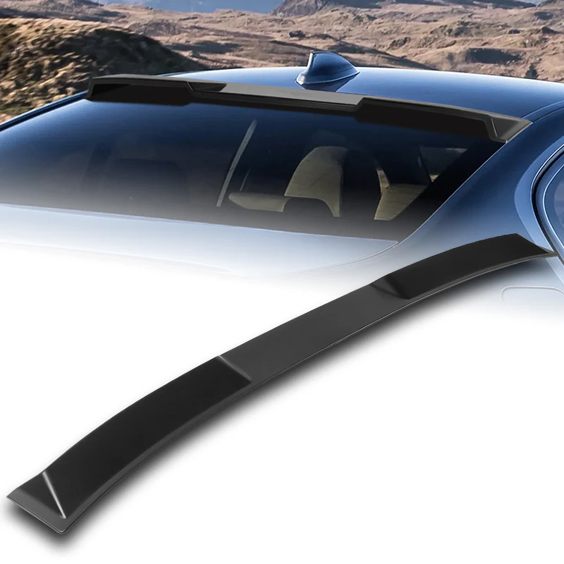 W-Power ABS VIP-Style Rear Widow Roof Visor Wing Spoiler For 2017- 2023 BMW 5-Series G30 F90 M5 Sedan -Unpainted Matte Black - Image 7