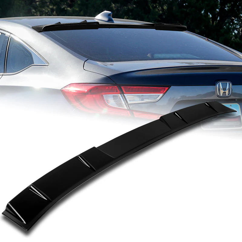 W-Power ABS VIP-Style Rear Widow Roof Visor Wing Spoiler For 2018-2022 Honda Accord Sedan -Pearl Black - Image 6