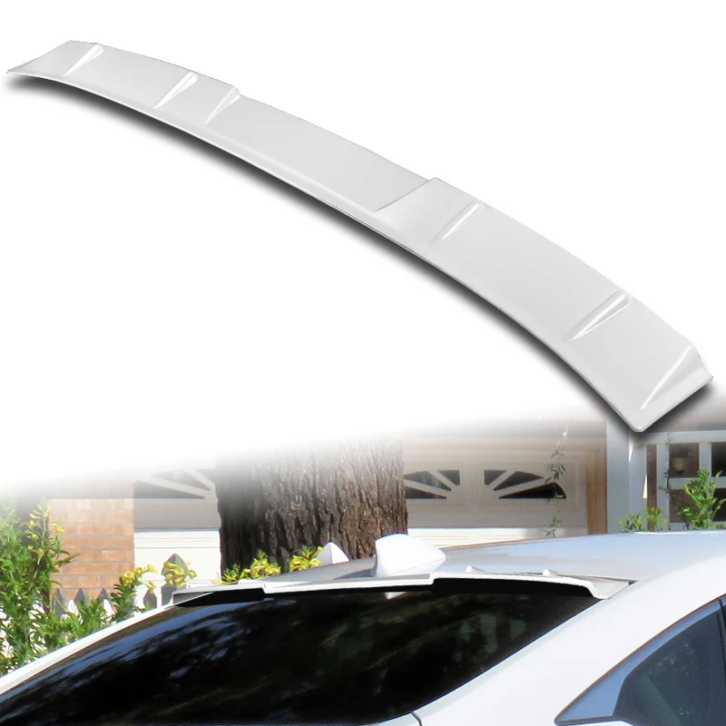 W-Power ABS VIP-Style Rear Widow Roof Visor Wing Spoiler For 2018-2022 Honda Accord Sedan -Pearl White - Image 2
