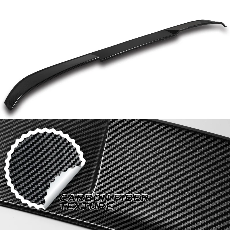 W-Power ABS VIP-Style Rear Widow Roof Visor Wing Spoiler For 2018 - 2023 Kia Stinger -Carbon Fiber Look - Image 2