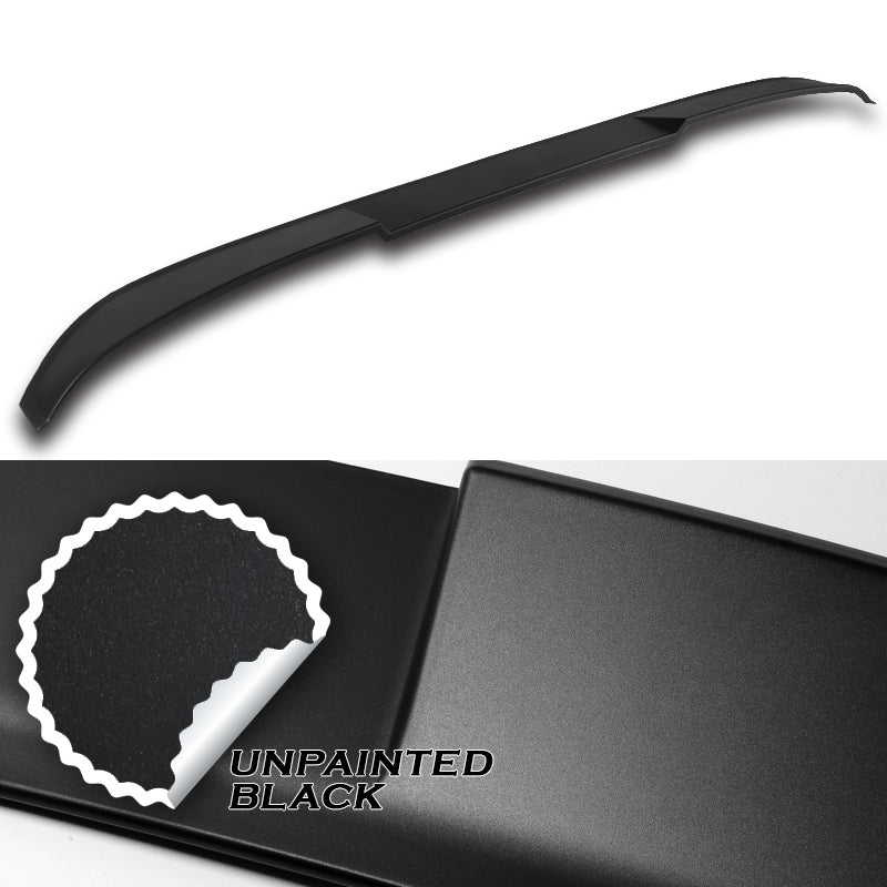 W-Power ABS VIP-Style Rear Widow Roof Visor Wing Spoiler For 2018 - 2023 Kia Stinger -Unpainted Matte Black - Image 2