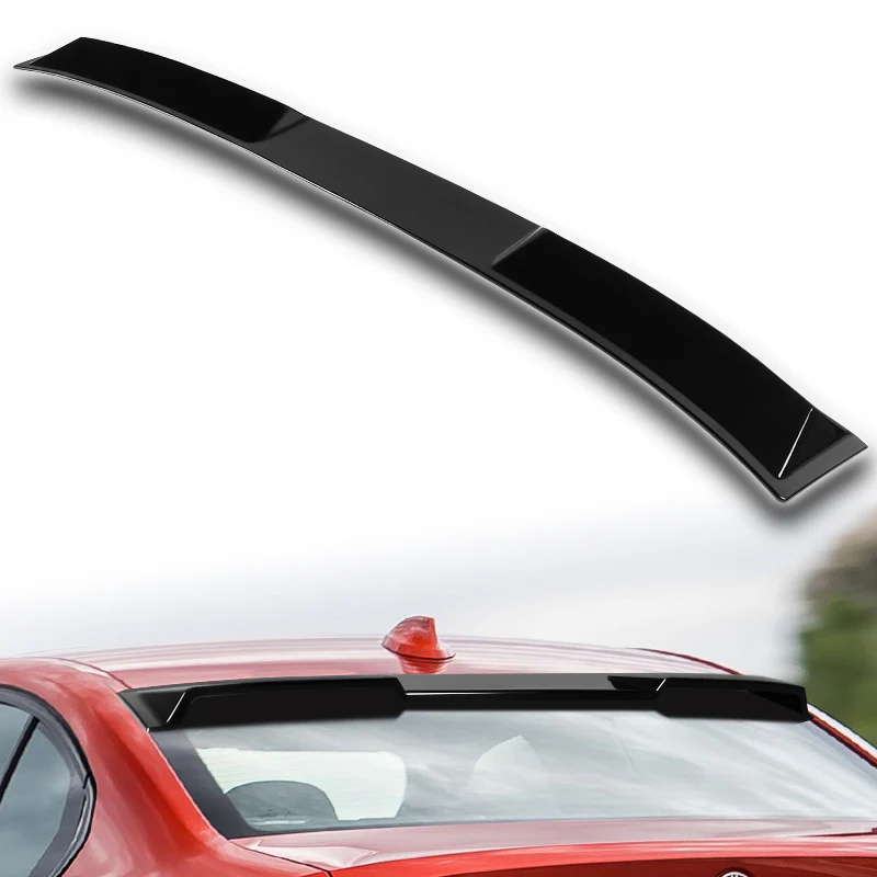 W-Power ABS VIP-Style Rear Widow Roof Visor Wing Spoiler For 2019- 2024 BMW 3-Series G20 G80 M3 Sedan -Pearl Black - Image 5