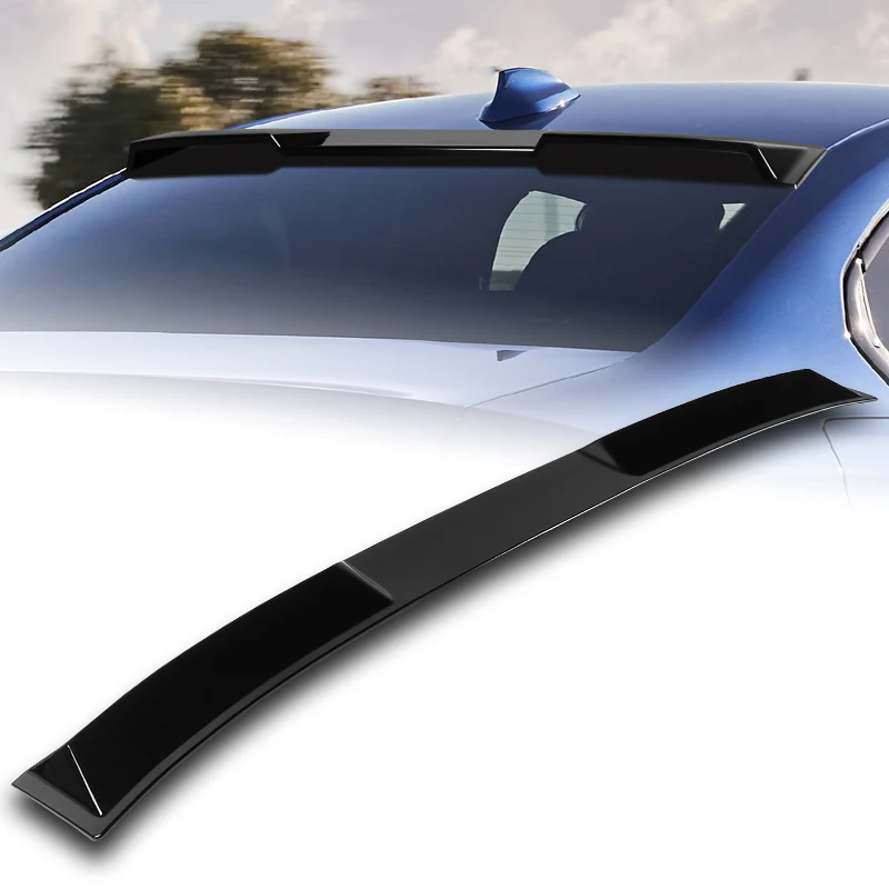 W-Power ABS VIP-Style Rear Widow Roof Visor Wing Spoiler For 2019- 2024 BMW 3-Series G20 G80 M3 Sedan -Pearl Black - Image 7
