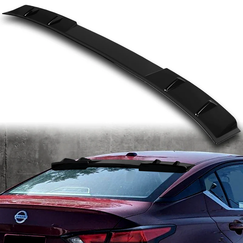 W-Power ABS VIP-Style Rear Widow Roof Visor Wing Spoiler For 2019-2025 Nissan Altima -Pearl Black - Image 6
