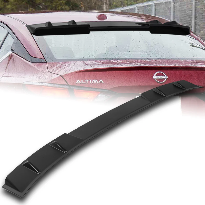 W-Power ABS VIP-Style Rear Widow Roof Visor Wing Spoiler For 2019-2025 Nissan Altima -Unpainted Matte Black - Image 7
