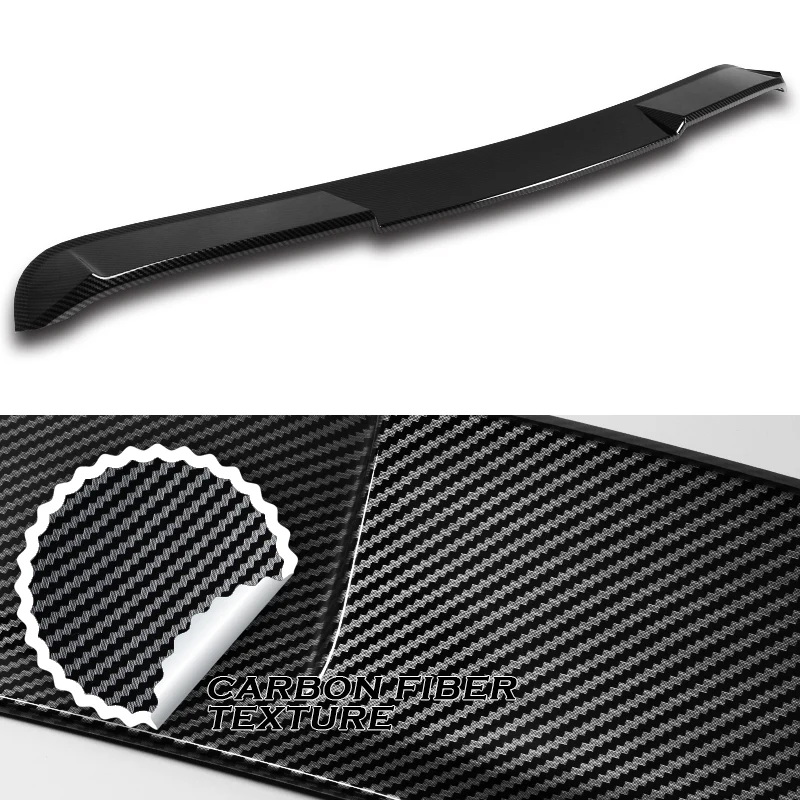 W-Power ABS VIP-Style Rear Widow Roof Visor Wing Spoiler For 2020 - 2023 Toyota Corolla Sedan -Carbon Fiber Look - Image 2