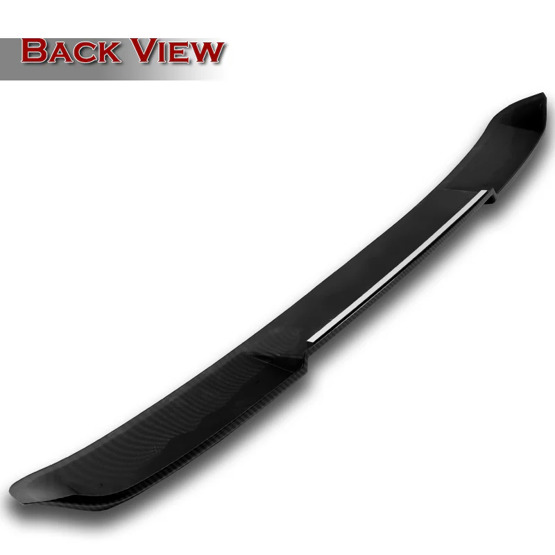 W-Power ABS VIP-Style Rear Widow Roof Visor Wing Spoiler For 2020 - 2023 Toyota Corolla Sedan -Carbon Fiber Look - Image 4