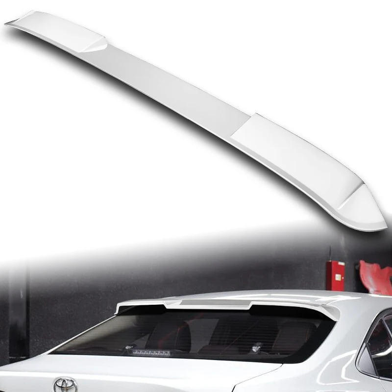 W-Power ABS VIP-Style Rear Widow Roof Visor Wing Spoiler For 2020 - 2023 Toyota Corolla Sedan -Pearl White - Image 5