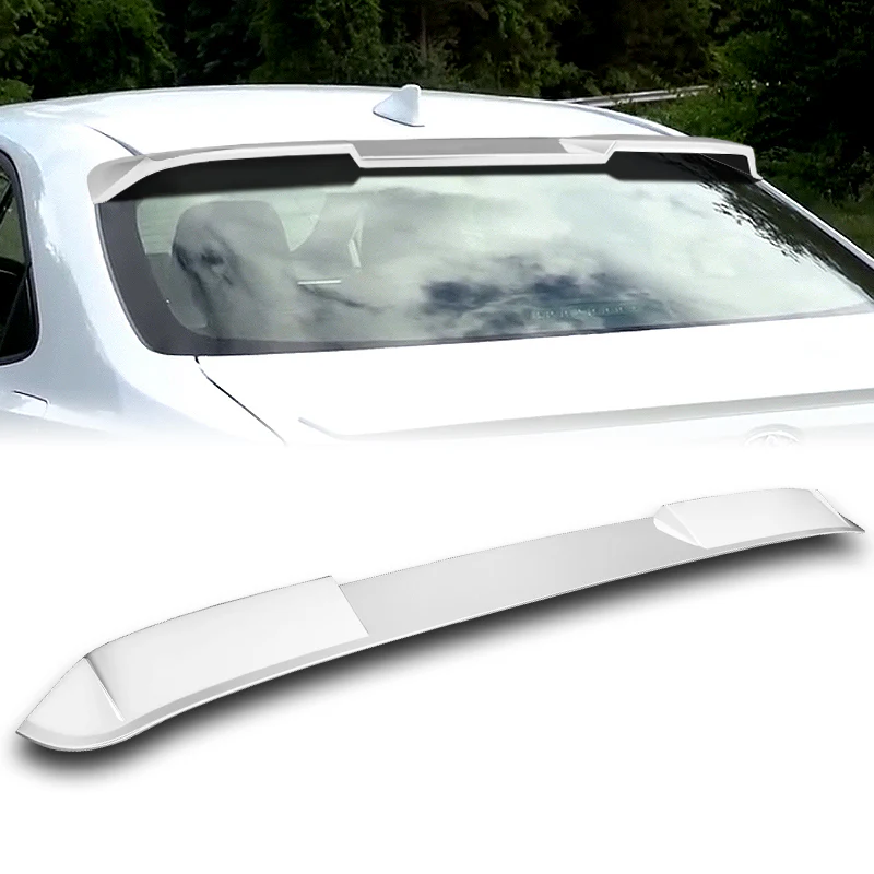 W-Power ABS VIP-Style Rear Widow Roof Visor Wing Spoiler For 2020 - 2023 Toyota Corolla Sedan -Pearl White - Image 6