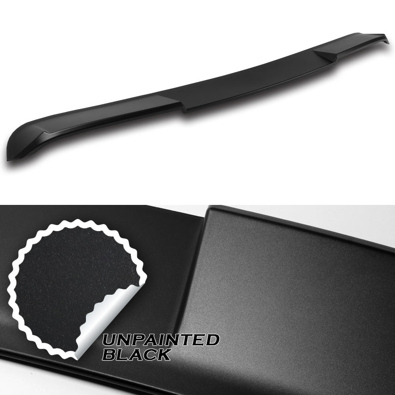 W-Power ABS VIP-Style Rear Widow Roof Visor Wing Spoiler For 2020 - 2023 Toyota Corolla Sedan -Unpainted Matte Black - Image 2
