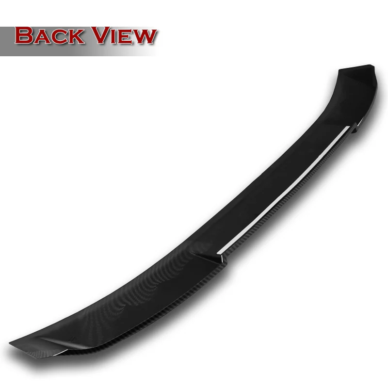 W-Power ABS VIP-Style Rear Widow Roof Visor Wing Spoiler For 2020- 2024 Nissan Sentra Sedan -Carbon Fiber Look - Image 4