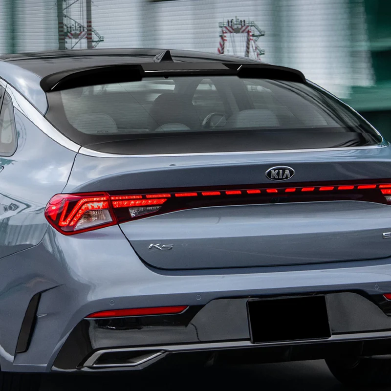 W-Power ABS VIP-Style Rear Widow Roof Visor Wing Spoiler For 2021 - 2024 Kia K5 -Pearl Black - Image 7