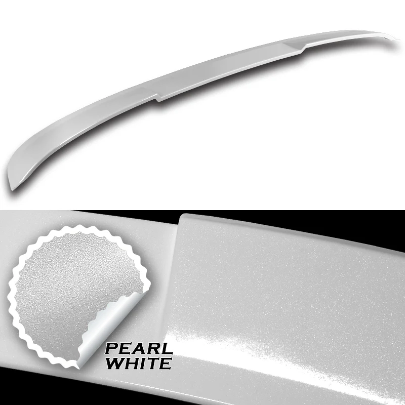 W-Power ABS VIP-Style Rear Widow Roof Visor Wing Spoiler For 2021 - 2024 Kia K5 -Pearl White - Image 2