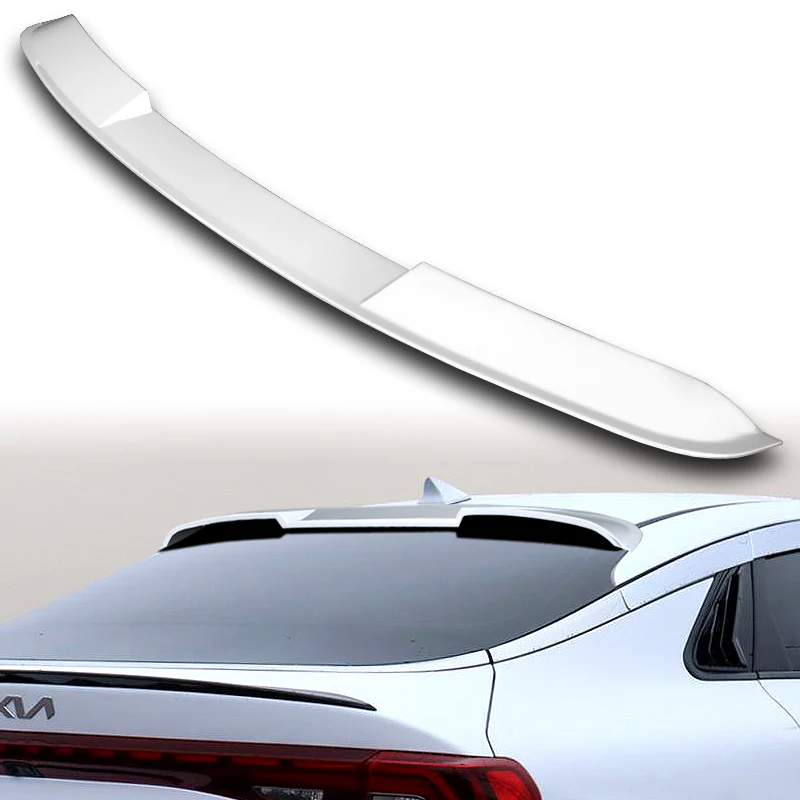 W-Power ABS VIP-Style Rear Widow Roof Visor Wing Spoiler For 2021 - 2024 Kia K5 -Pearl White - Image 6