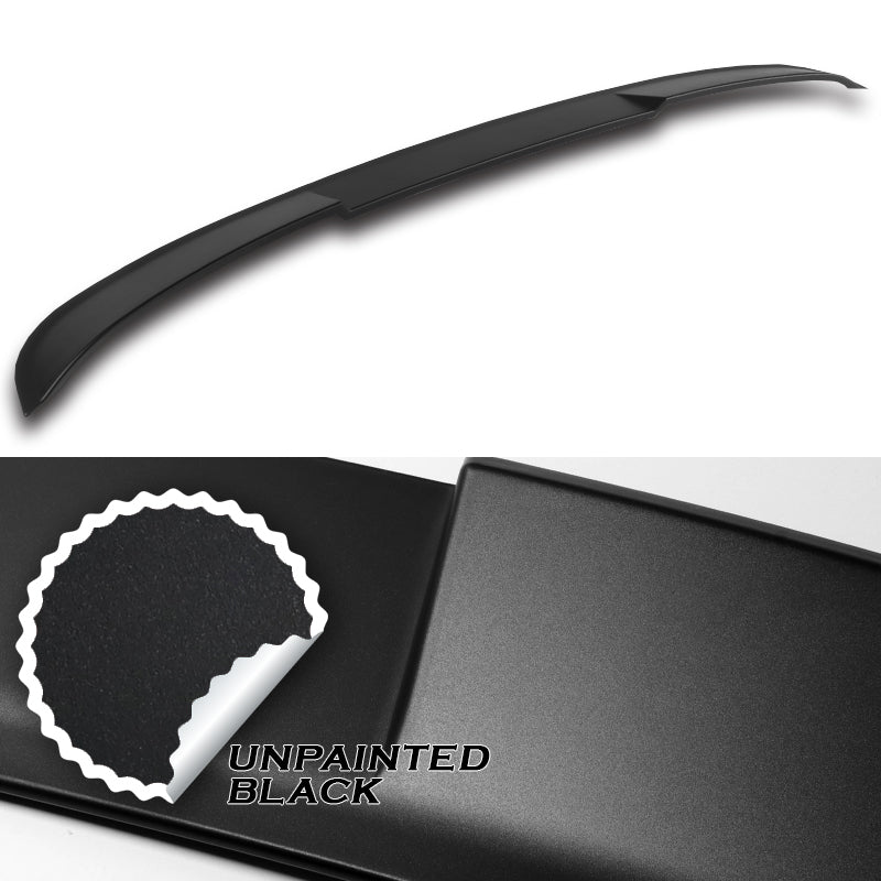 W-Power ABS VIP-Style Rear Widow Roof Visor Wing Spoiler For 2021 - 2024 Kia K5 -Unpainted Matte Black - Image 2