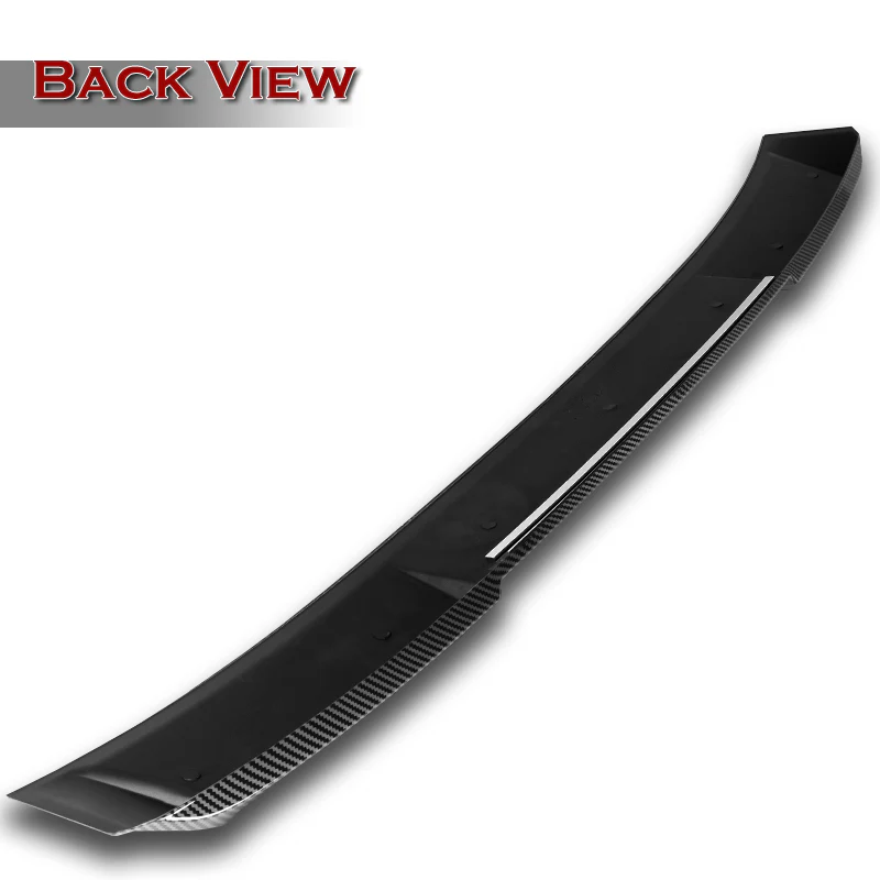 W-Power ABS VIP-Style Rear Widow Roof Visor Wing Spoiler For 2021 - 2025 Lexus IS300 IS350 IS500 -Carbon Fiber Look - Image 4