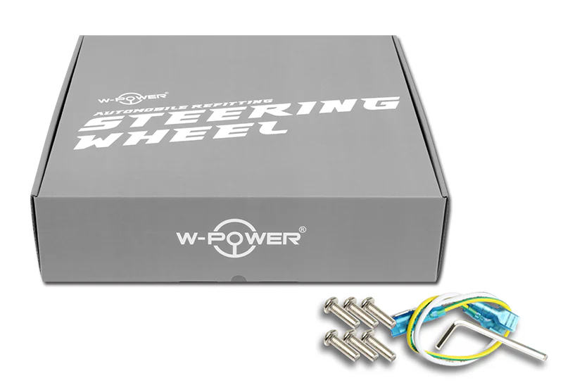 W-Power JDM Euro VIP Style 350mm 6-Bolt Hole Blue / Clear Diamond Crystal Bubble Grip With Aluminum Finished Silver 3-Spoke Steering Wheel - Image 5