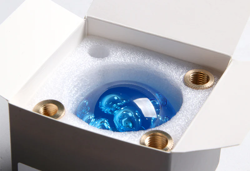 W-Power Manual Transmission Gear Stick Universal 60mm Shift Knob Grip -Blue Diamond Crystal Bubble - Image 4