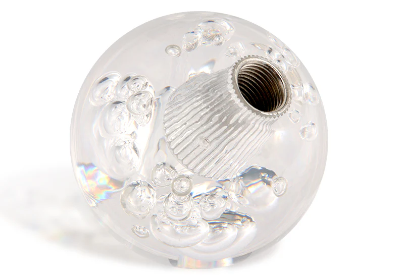 W-Power Manual Transmission Gear Stick Universal 60mm Shift Knob Grip -Clear Diamond Crystal Bubble - Image 3
