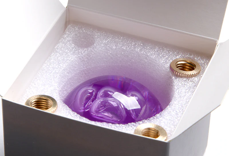 W-Power Manual Transmission Gear Stick Universal 60mm Shift Knob Grip -Purple Diamond Crystal Bubble - Image 4