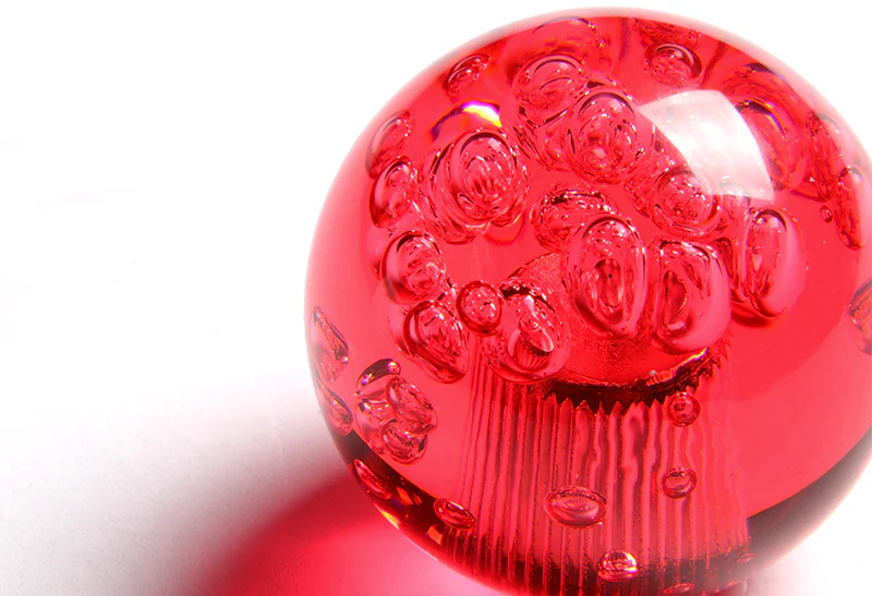 W-Power Manual Transmission Gear Stick Universal 60mm Shift Knob Grip -Red Diamond Crystal Bubble - Image 3