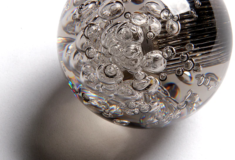 W-Power Manual Transmission Gear Stick Universal 60mm Shift Knob Grip -Smoke Diamond Crystal Bubble - Image 3