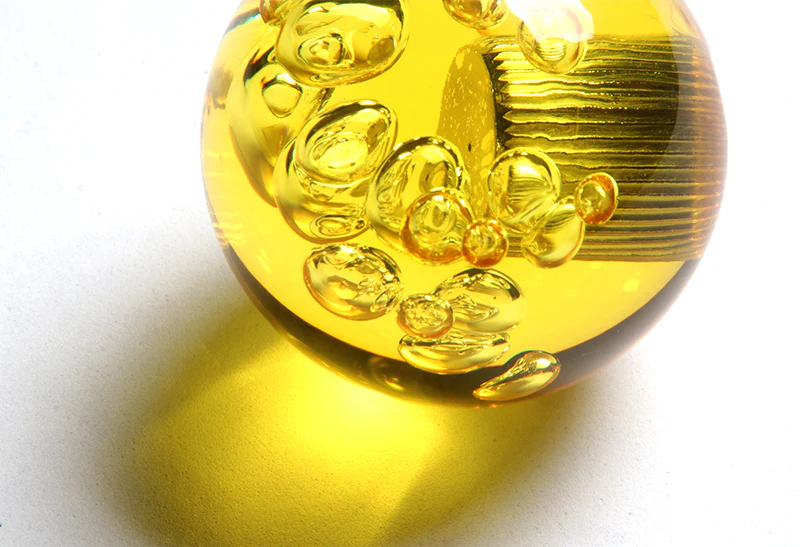 W-Power Manual Transmission Gear Stick Universal 60mm Shift Knob Grip -Yellow Diamond Crystal Bubble - Image 2