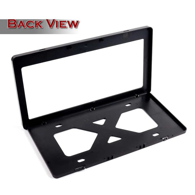 W-Power Red Real Carbon Fiber License plate frame TAG cover Front Rear W/Bracket - Image 3