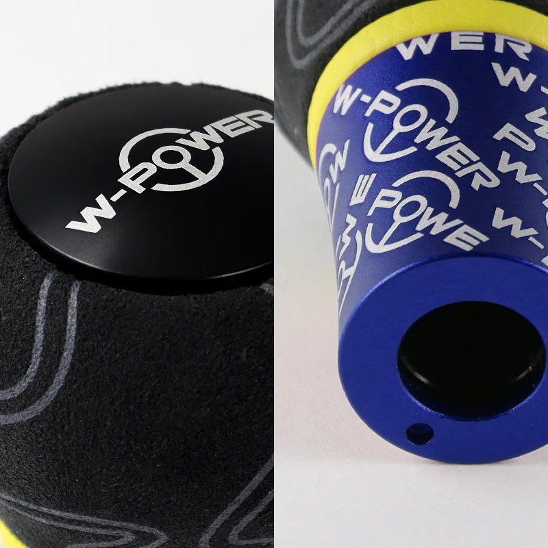 W-Power Ultra Manual Transmission Gear Stick Alcantara Wrapped Aluminum Shift Knob Grip -Blue - Image 2